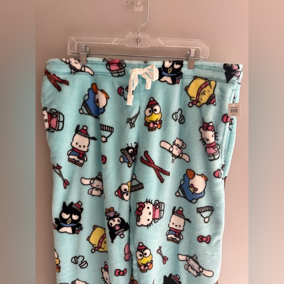 Hello Kitty & Friends Character Print Plush Sleep Pajama Lounge Pants WomensXXL - Picture 2 of 11